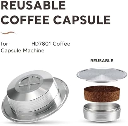 Compatible With Philips，Compatible With Senseo，HD7801 Reusable Capsule Stainless Steel Espresso Bag Crema Filter,Coffee Capsule Filter(2pc-ss-ti) - Image 3