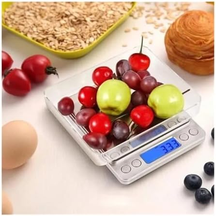 Electronic Scale, Digital Kitchen Scale Mini Pocket Stainless Steel Precision Jewelry Electronic Balance Weight Gold Gram 0.1/3000g Weigh Scales,for Meal Prep, Baking and Cooking(3000g 0.1g Battery) - Image 4