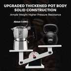 Bincoo Triple Valve Moka Pot 2 Cups - 316 Stainless Steel Stovetop Espresso Maker, Heavy Duty Italian Coffee Pot for Home Barista,Rich Crema - Image 5