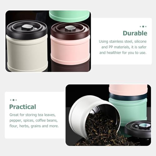 Vacuum Beans Jar 750Ml White Sealed Canister Airtight Spice Container Press-To-Close Food Storage for Coffee, Grains, and Snacks - Image 7