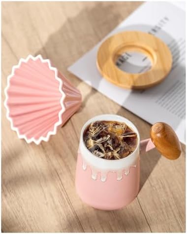 3pcs/set Pink Pour Over Coffee Set, Hand Brew Maker, Ceramic Pot Filter Dripper Accessories(1pc Coffee Filter) - Image 7