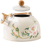 Ciieeo Kettle with Flower Pattern Portable Kitchen Water Kettle for Stovetop Quick Heating Sounding Easy to Clean and Compact Design by Ciieeo