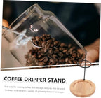 Coffee Dripper Stand Stable Wooden Base Stainless Steel Holder for Pour-over Coffee for Home Brewing - Image 3