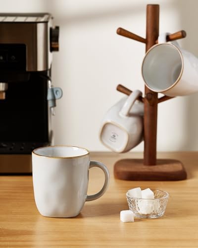 famiware Coffee Mugs Set of 6, Ocean Square 13oz Coffee Cup Set with Handle - Image 6