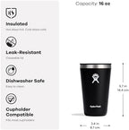 Hydro Flask All Around Tumbler Press-in Lid, Insulated Travel Mug, Stainless Steel Coffee Cup 16 Oz Beachplum Purple - Image 6