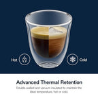 De'Longhi America 5513296651 Essential Collection Double Walled Thermo Espresso Glasses (Set of 6), Clear - Image 5