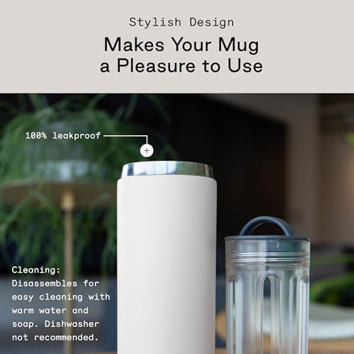 Firebelly Tea, Travel Tea Infuser Mug with Strainer, Insulated Tumbler for Loose Leaf Tea or Coffee, Leakproof Bottle for Hot or Iced Drinks, Stainless Steel Thermos with Lid, Mer - Image 6