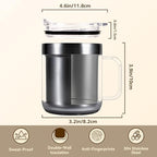 Electric Heating Cup, Mug Warmer with Sliding Lid(American Flag-12oz) - Image 4
