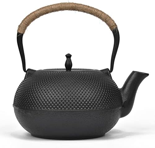 Japanese Style Cast Iron Kettle Tetsubin Teapot With Strainer 60oz Water Capacity No Coating by Unknown