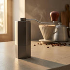 Simhoa Manual Coffee Grinder Coffee Mill Hand Crank Burr Grinder Bean Grinder With Steel Burr And Comfortable Curved Handle Suitable for home small kitchens travel - Image 2