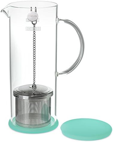 FORLIFE LUCENT Glass Iced Tea Jug with Capsule Infuser, 48-Ounce, Mint - Image 3