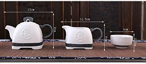 Japanese Cast Iron Tetsubin Teapot Japanese Style Ceramic Porcelain Tea Cup Set, Kung Fu Tea Set Teapot and Tea Cup 8 Pcs, for Home Office Business Tea Acc - Image 6