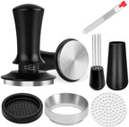 58mm Espresso Accessories Kit, Spring Loaded Calibrated Tamper, WDT Tool, Puck Screen and Dosing Funnel Set Fits Delonghi 58 mm Espresso Coffee Machines and Portafilter, Professional Barista Tools by Unknown