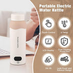 Travel Electric Tea Kettle 316 Stainless Steel, Small Portable Hot Water Kettle with 6 Temperature Control & Automatic Shut Off, 450mL Cute Tea Pot - Image 2