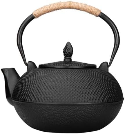 Without Coating Cast Iron Teapot Tetsubin with Stainless Steel Filter Tea Kettle Iron Tea Gift for Adult Father Mother Family,3L by XHPBCG