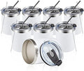 MEWAY 12oz/8Pack Coffee Mug With Lid, Insulated Stainless Steel Reusable Coffee Cup, Double Wall Durable Coffee Mug, Powder Coate，For Coffee, Beer, Home, Office(White,8 Pack) by MEWAY