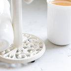 Kitchen Craft Traditional-Style Cast Iron Mug Tree Stand, White, 30x13x13 cm - Image 5
