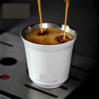 304 Stainless Steel Espresso Mugs 80ML Coffee Cups Insulated Double Wall Heat-insulating Safe Small Capacity Drink(Steel color) - Image 4