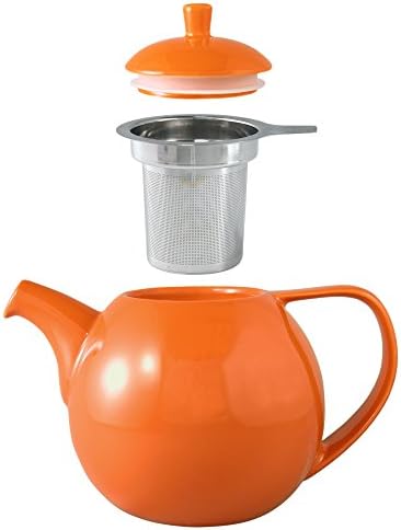 FORLIFE Curve Teapot with Infuser, 45-Ounce, Carrot - Image 3