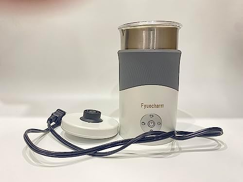 Fyuecharm Milk Frother,11.8oz/350ml Electric Milk Steamer,Coffee Frother Hot and Cold,4 in 1 Milk Frothers Electric,Milk Steamer for Latte,Cappuccinos,Macchiato,Hot Chocolate Milk,White - Image 5