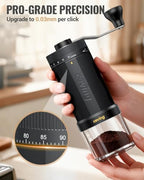CEVING Manual Coffee Grinder with 90 External Settings, 60g Capacity, Black - Image 3