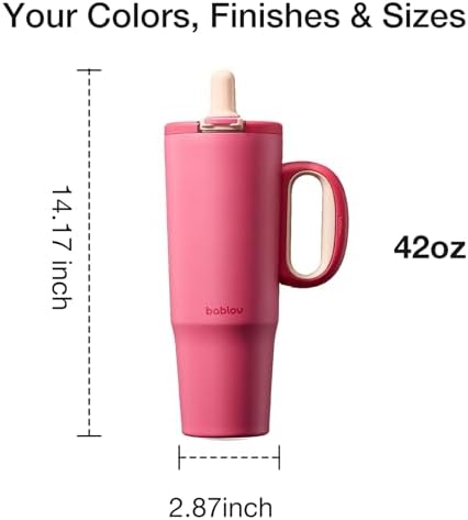 BABLOV 40oz Insulated Coffee Tumbler 316L Stainless Steel Travel Coffee Mug - Image 6
