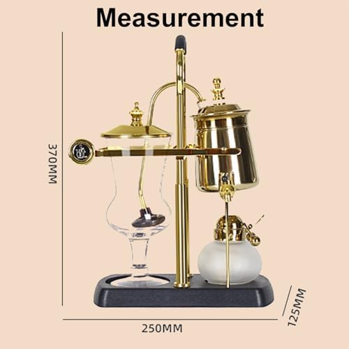 Belgium Luxury Royal Family Balance Syphon, Siphon Coffee Maker with Tee Handle, Elegant Retro-Style Design Vacuum Brewing Coffee Machine for Coffee Aficionados, Coffee/Tea Dual-Use - Image 6