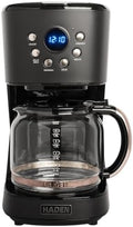 HADEN 12 Cup Drip Coffee Maker, Programmable Coffee Machine, Black/Pewter by Unknown