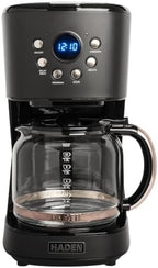 HADEN 12 Cup Drip Coffee Maker, Programmable Coffee Machine, Black/Pewter by Unknown