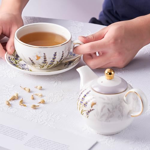 Tea for One Set, Teapot and Cup Set, Lavender - Image 7