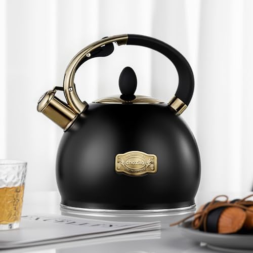 choxila Stovetop Tea Kettle - 2.64 Quart Whistling Tea Pot for Stove Top, Stainless Steel Tea Kettle for All Stovetops Including Induction, Gas, Electric | Ergonomic Pouring Design - Image 3
