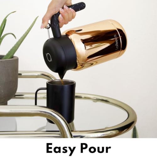 Aura Thermal Coffee Carafe - Vacuum Insulated Stainless Steel Tea Pot & Water Pitcher, Keeps Drinks Hot or Cold, BPA-Free, Beverage Dispenser - 51 oz Stainless - Image 5