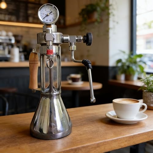 Milk Frother and Steamer, Portable Steam Milk Frother, Maximum Pressure 9 Bar, Suitable for Dairy and Plant-based Milk. by Unknown