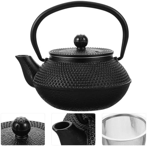 Xmas Cast Iron Teapot 0.3l Black, Vintage Retro Stylish Small - Image 7