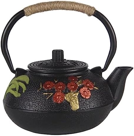 KYUSAR Japanese Cast Iron Teapot Chinese Teapot 600ML Tea Pots Japanese Cast Iron Tea Pot Teapot Tea Kettle for Home Kitchen Tetsubin Tea Pot by Unknown
