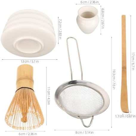 Ipetboom 1 Set Matcha Ceremonial Tool Bamboo Whisk Holder Strainer Bowl - Image 2