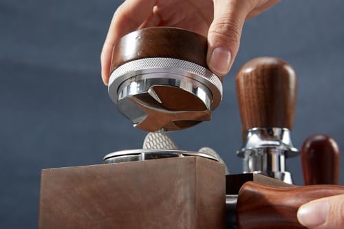 54mm distributor called Adjustable Depth espresso leveler Compatible with Breville Machine Accessories The coffee leveler Made of Stainless Steel and Walnut wood - Image 5