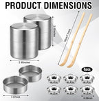 2 Set Stainless Steel Matcha Tin with Sifter Agitator Rings Scoop - Image 2