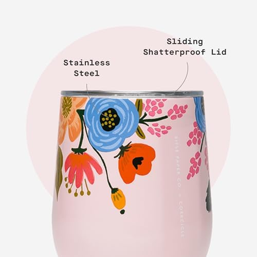 Corkcicle x Rifle Paper Co. 12 oz Insulated Tumbler, Blush Lively Floral - Image 5