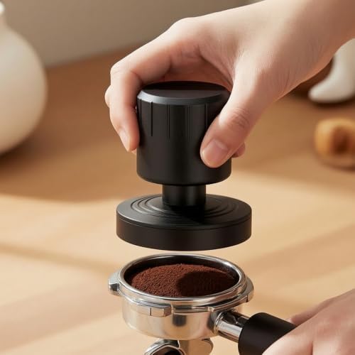 Coffee Tamper Espresso Tamper Calibrated Tamper Spring Loaded Tamper With Constant Pressure Stainless Steel Threaded Flat Base And Comfortable Handle suitable for practice and events - Image 2