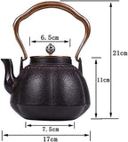 LJYT Teapot Cast Iron Tea Maker with Copper Handle, Vintage Heat Resistant Tea Infuser, for Home Office Office Tea House Party, 1.1L (Color : B) - Image 2
