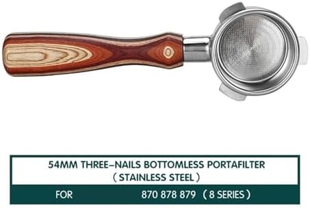 54mm Coffee Bottomless Portafilter Naked，Compatible For Breville，Sage 870/878/879 Filter Basket Espresso Machine Barista Accessory(54mm Color SS) - Image 2