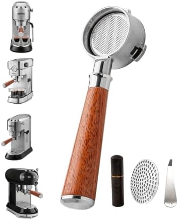 51mm Bottomless Portafilter, 3-Ear Stainless Steel Coffee Naked Portafilter, Compatible with DeLonghi Dedica EC680/EC685/EC885, SMEG ECF01/02, SEVERIN KA5995. by Unknown