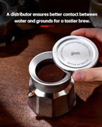 Bincoo Aluminum Coffee Tamper for Moka Pot,Italian Coffee Maker Dosing Funnel For Moka 2 Cups (Black) - Image 4