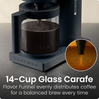 Chefman Caffeinator Programmable Drip Coffee Maker, 14-Cup Glass Carafe with 1-4 Cup Brewing, Classic & Bold Settings, 24-Hour Timer, Customizable Warming Plate, Reusable GoldTone Filter - Midnight - Image 5