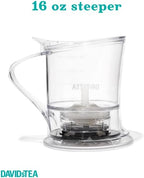 DAVIDsTEA 16 oz Bottom‑Dispensing Tea Steeper with Fine Nylon Infuser – BPA‑Free Tritan, Drip‑Free Loose Leaf Tea Maker (Hot & Iced) - Image 5
