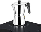 BRA Perfecto – Italian Induction Coffee Maker, Aluminium, Capacity 6 Cups, Silver, 18 x 10 x 19 cm - Image 2