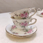 Ceramic Coffee Tea Gift Sets, European Luxury Tea Set, Suitable as A Gift for Mother'S Day, Birthday, Christmas, and Gatherings (Elegant Camellia) - Image 5