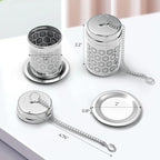 3PCS Tea Strainers for Loose Tea,Loose leaf tea infuser,Extra Fine Mesh Tea Infuser, 304 Stainless Steel & Updated Slim Threaded Lid, Loose Leaf Tea Steeper - Image 5