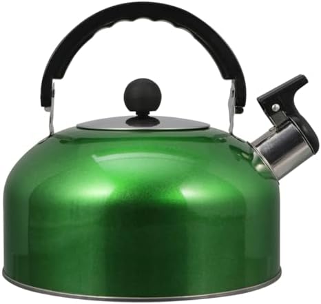 Cabilock Stainless Steel Whistling Tea Kettle Stovetop Tea Kettle for Gas and Induction Cookers Ergonomic Handle Large Capacity Boiling for and Hot Water by cabilock